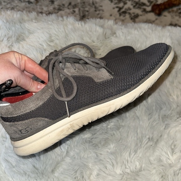 UGG Men’s Union Derby Knit Hyperweave Lace Up Casual Sneaker Shoe Mesh Gray 10 - Picture 5 of 9